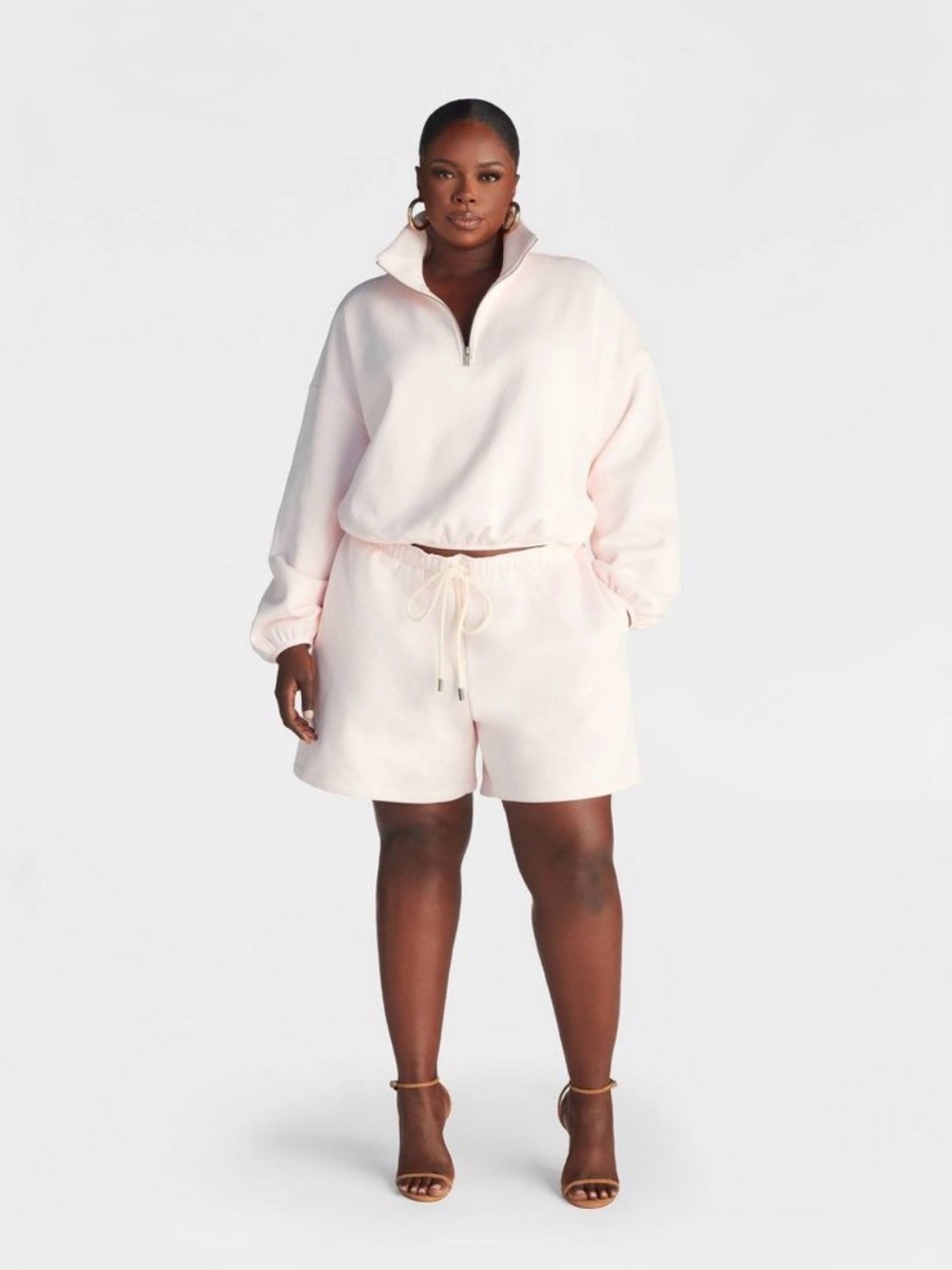 Kbb by Kahlana Light Pink Drawstring Lounge Shorts